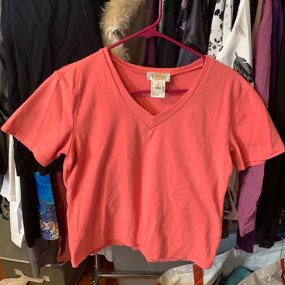 Talbots peach colored top Size M